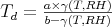 Input: T_d = \frac {a \times \gamma(T, RH)}{b-\gamma(T, RH)}
